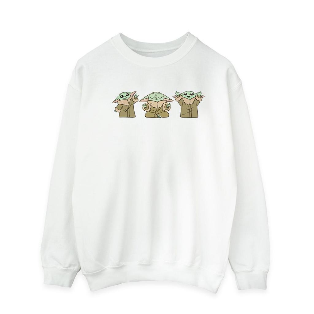 Star Wars Mens The Mandalorian Grogu Poses Sweatshirt