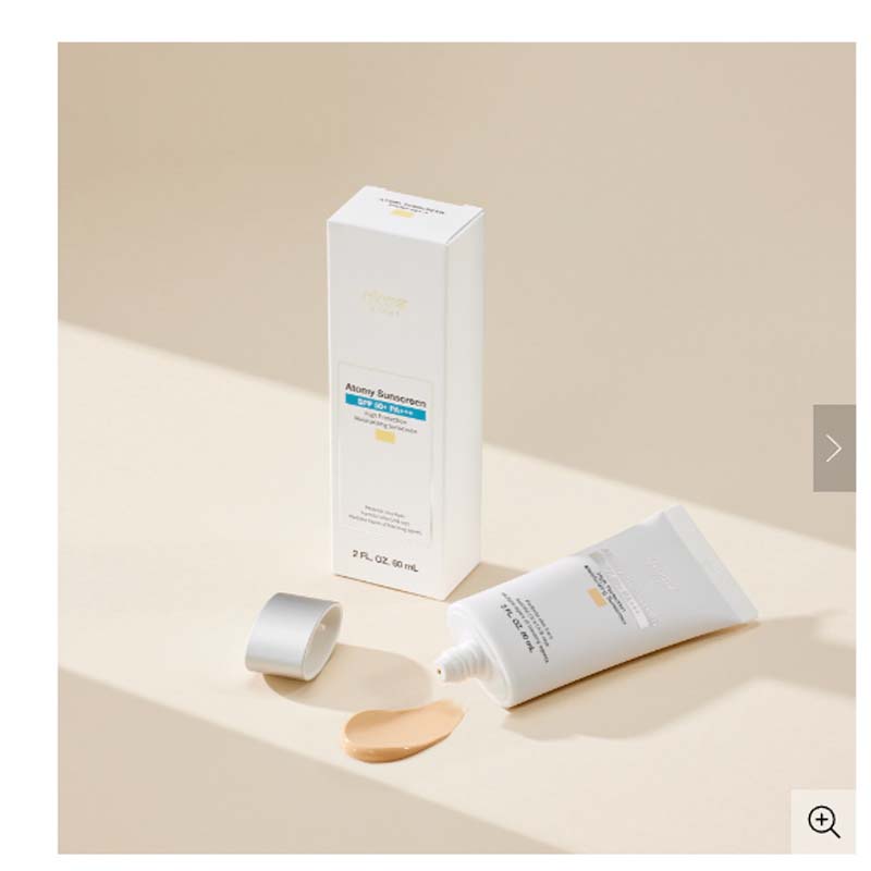 Atomy Солнцезащитный крем бежевого цвета – SPF 50+ PA+++, широкий спектр защиты от УФ-излучения, легкий и нежирный, 60 мл