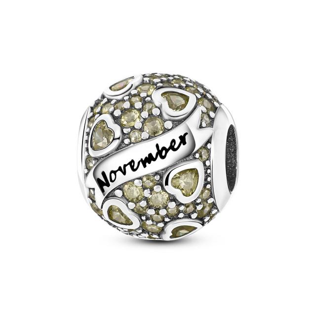 Новый Стерлингового Серебра 925 Красочные Круглые Инкрустированные Цирконом Подвески Бусины Подвеска Подходит Браслет 925 Серебряных Ювелирных Изделий Подарок