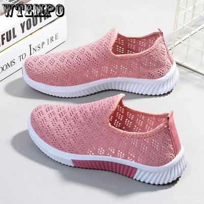 Модная обувь с сеткой, женская обувь, спортивная обувь с сеткой, дышащие туфли на плоской подошве, повседневные кроссовки с мягкой подошвой