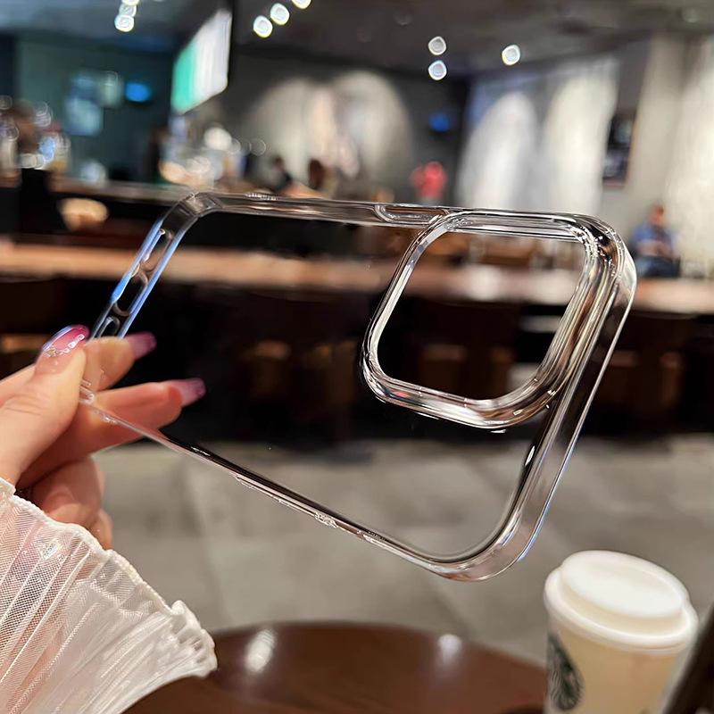 Прозрачный чехол для телефона Apple 16 - Устойчивый к пожелтению, Жесткий чехол для 17 Pro Max и 12 Pro, Дизайн с большим отверстием для 15.