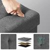 Foldable Storage Footrest Stool Ottoman and Linen Fabric Dark Gray 38 X 38 X 38 Cm