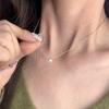 New Fashionable and Environmentally Friendly Copper Rhinestone Mini Invisible Collarbone Chain Design Temperament Necklace
