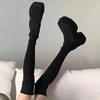 Women's Over The Knee Sock Boots Winter New Fashion Stretch Thick Heels Knitted Long Boots Women Slip On Platform Shoes
