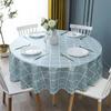 Новая клетчатая круглая скатерть из ПВХ, водостойкая маслостойкая скатерть, покрытие для домашнего обеденного стола, гостиничный ресторан, чайная скатерть