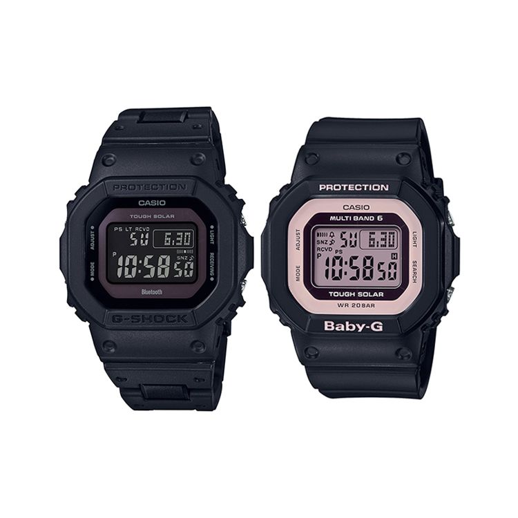 Casio Square Fashion Retro Cool Quartz Watch Unisex Watches Black GW-B5600BC-1B&BGD-5000U-1BPR