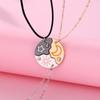 3Pcs/set Sun Moon Star Pendant Necklace For Girl Kids Friendship Necklaces Best Friend Jewelry Gifts