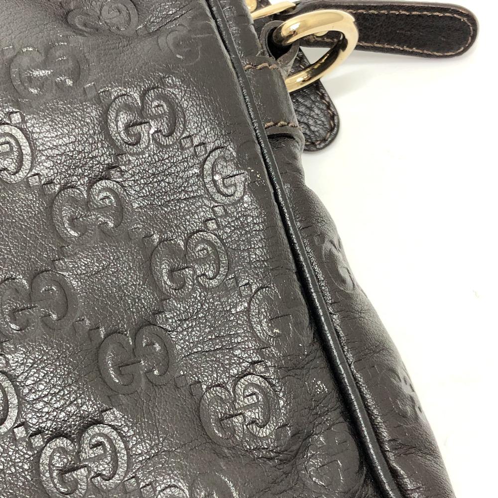 GUCCI 201480 Sima Line Hand Bag Business bag Briefcase Leather Brown