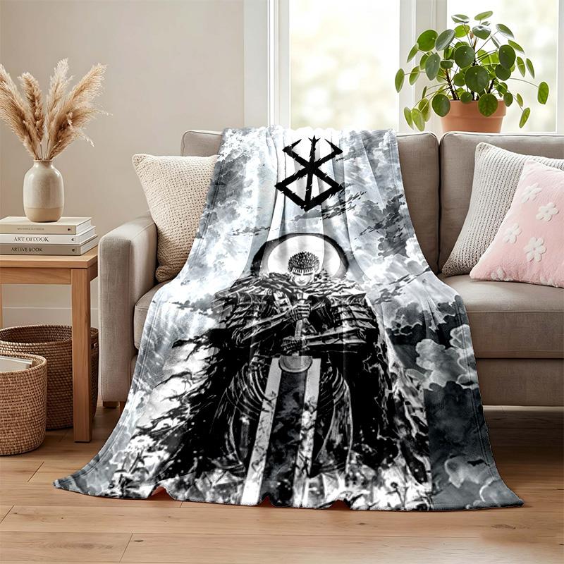 Berserk blanket Flannel Blanket Soft Cozy Plush Throw for Sofa Bed Lightweight Home Decor