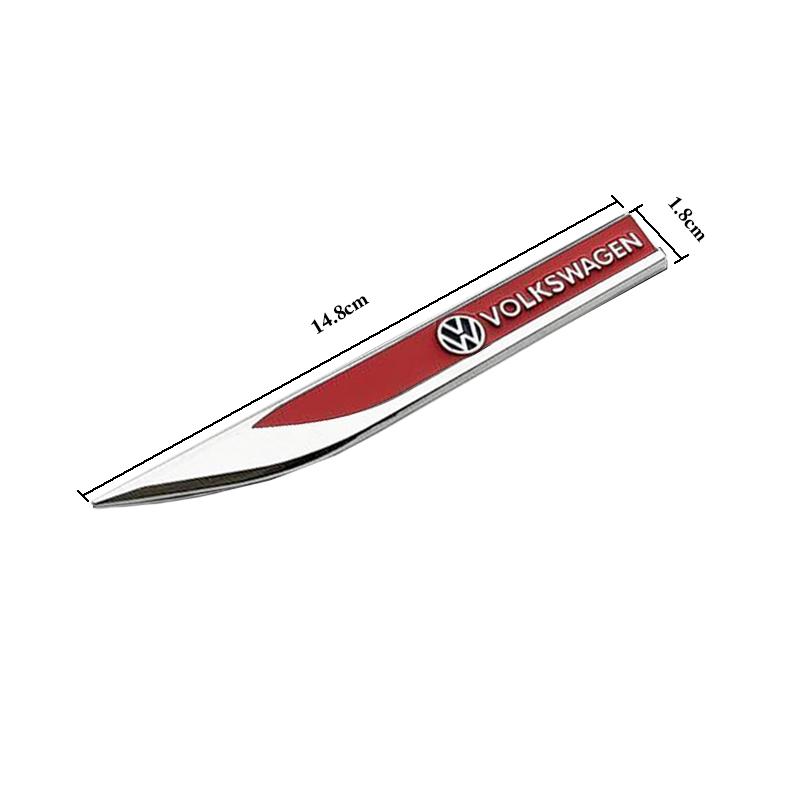 2026 Горячие Для VW VOLKSWAGEN Новые 2 шт. Металлические Наклейки на Автомобиль Наклейки на Боковую Дверь Кузов Крыло Значок Нож Для Volkswagen Golf 5 6 7 Beet