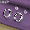 925 Sterling Silver Round Earrings Gift Romantic Jewelry