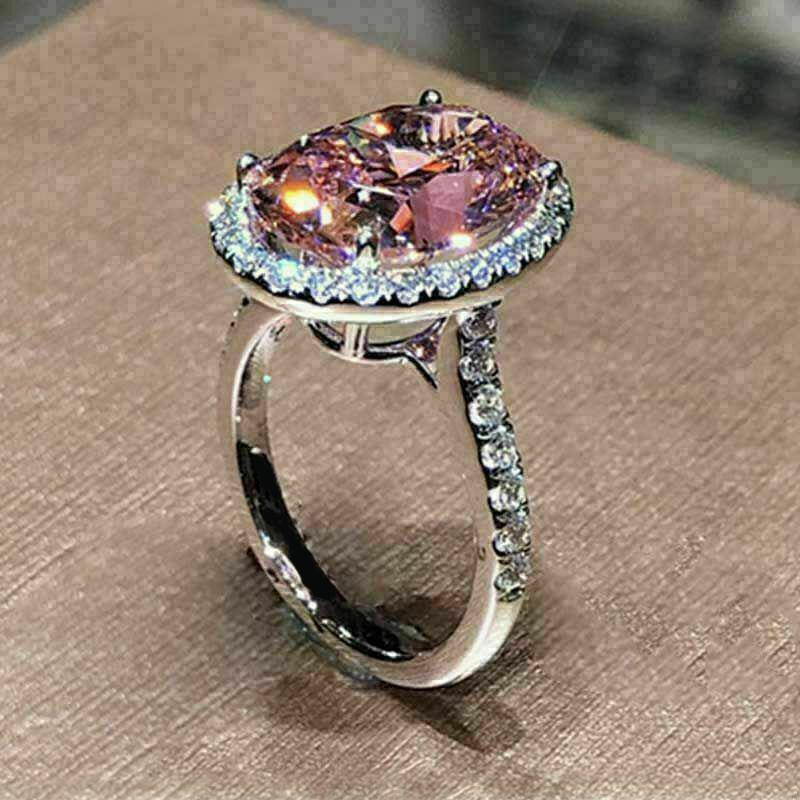 Кольца Huitan Pink Cubic Zirconia для женщин, помолвка, свадьба, роскошный аксессуар, сверкающее цветное женское кольцо, модные ювелирные изделия