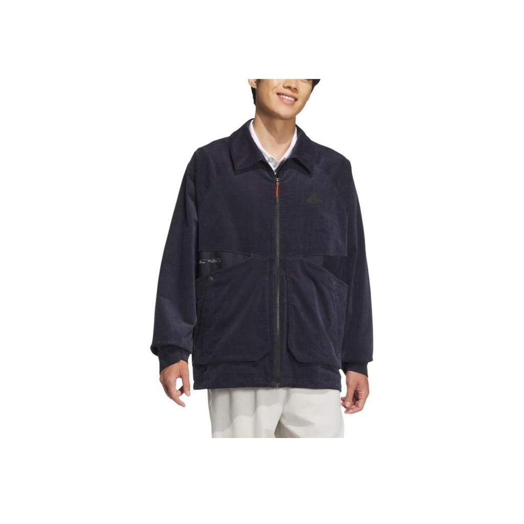 Adidas FW24 Tech Textured Series Workwear Style Sports Casual Jacket Men Jacket Legendary-Ink-Blue JI8686