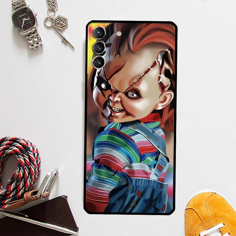 Чехол-кукла Чаки из фильма ужасов для Samsung Galaxy S25 S24 Ultra S20 S21 S22 S23 Plus S9 S10 S24 FE S25 FE Чехол Coque