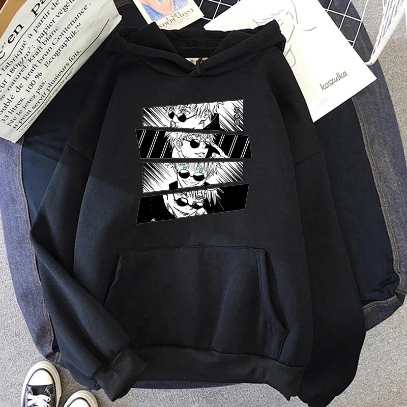 New Jujutsu Kaisen Manga Printed Graphic Hoodies Vintage Oversized Hooded Hip Hop Long Sleeves Cotton Hoodie Men Women Clothes