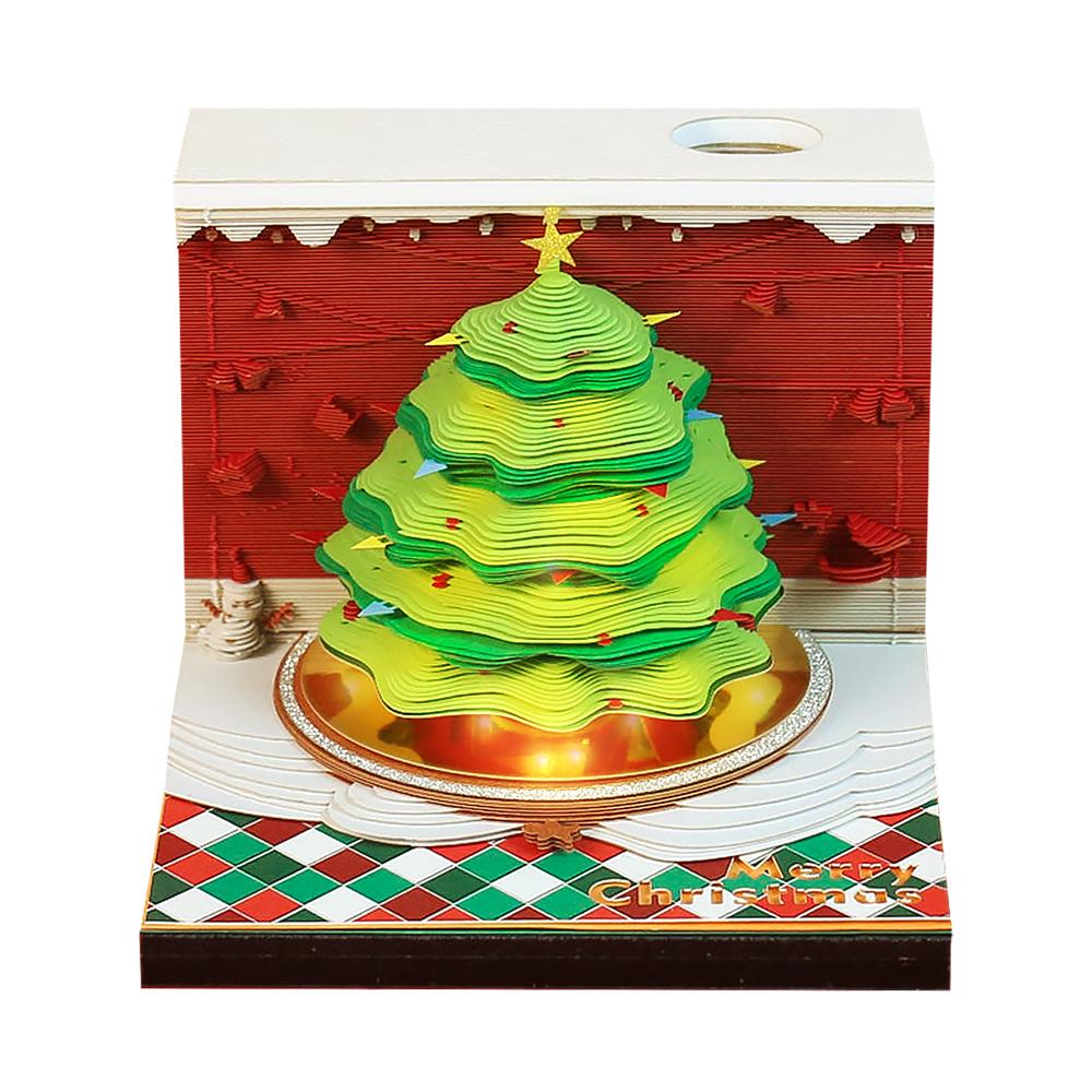 New Product 3D Memo Pad Custom Logo Desk Calendar Magic Tree Christmas Tree Notepad Bookmarks Stationery Gift Set Birthday Items