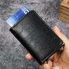 RFID Anti-theft Brush Aluminum Box Card Bag Carbon Fiber Pattern Credit Card Box Automatic Pop-up Card Bag Multi-card Position Wallet