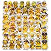 50 Various Little Yellow Duck Cute Stickers Cartoon Little Yellow Duck Animal Graffiti Stickers Temu