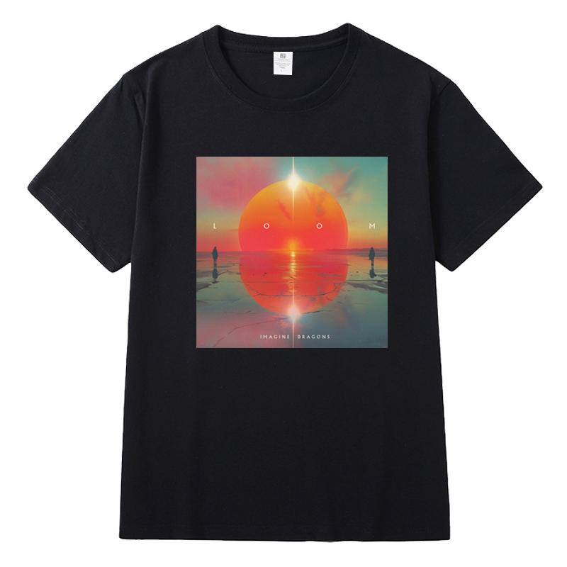 2025 Концерт Imagine Dragons Поддержка Around LOOM Та же футболка с коротким рукавом Мужская и женская одежда Высокое качество