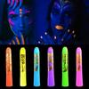 Birthday Party Halloween Masquerade Makeup Outdoor Adult Light Body Face Painting Kit UV Crayon Fluorescent 6 Types, 6 Pack, 6 Pieces