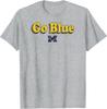 Michigan Wolverines Vintage Go Blue Gray Officially Licensed T-Shirt