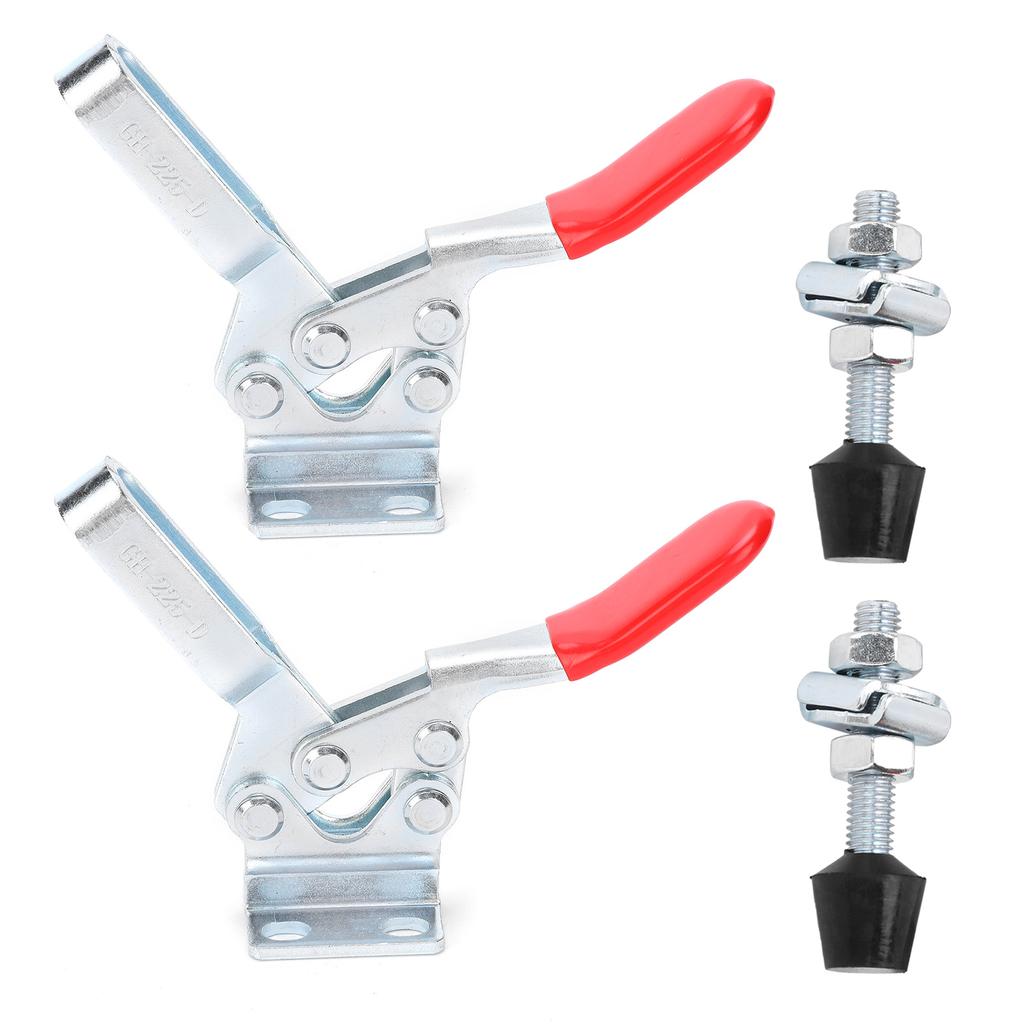 2Pcs Welding Toggle Clamp Horizontal Fixture Elbow Compressor Quick Release Hand Tool GH?225?D