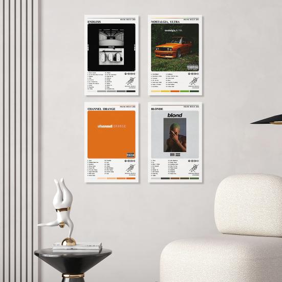 4 шт./набор мужской певец музыкальный альбом постер гостиная спальня настенный художественный бумажный постер для дома