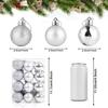 Pack of 24 Christmas Tree Decoration Balls Ornaments Hanging Props Xmas Tree Décor Accessories - Christmas Decorations Items for Home Office