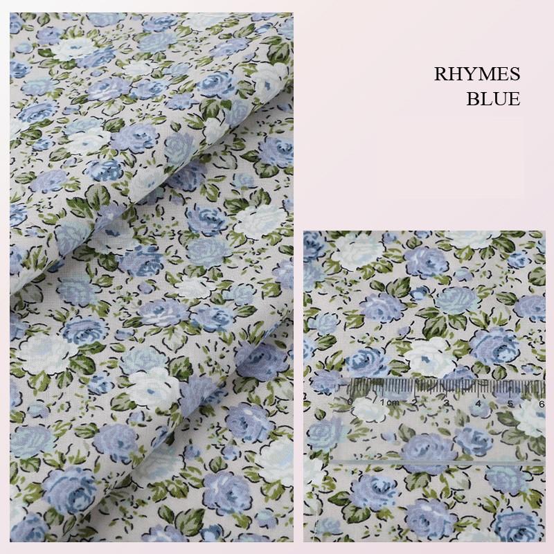 Ткань с цветочным принтом Высококачественная хлопковая ткань Дышащая Мягкая для одежды Шитья Платья Постельное белье Простыни Шторы Материал