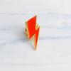 Distinctive Alloy Brooch Featuring Cartoon Lightning Design Bold Red Color Great For Unisex Fashion
