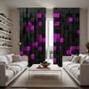 2-х компонентный HD цифровой черный галстук выпуклый квадратный мозаичный занавес украшение дома стиль украшение гостиная спальня через карниз занавес