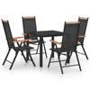 Day and Night - Day and Night 5-piece Black Aluminum Garden Dining Set