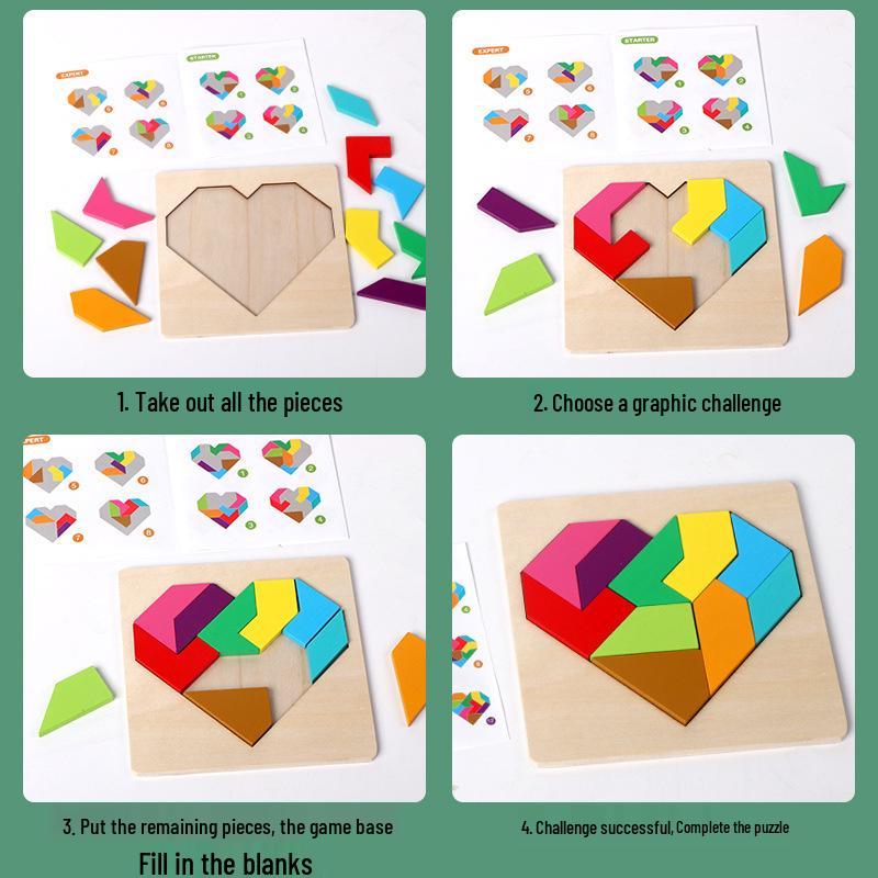 Монтессори Развивающие Пазлы Геометрические Фигуры для Маленьких Детей