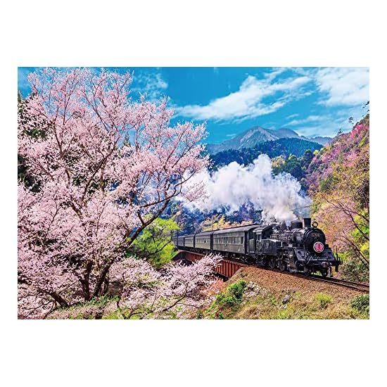 BEVERLY [Made in Japan] Beverly 600-Piece Jigsaw Puzzle Oigawa Railway and Cherry Blossoms (38×53cm)