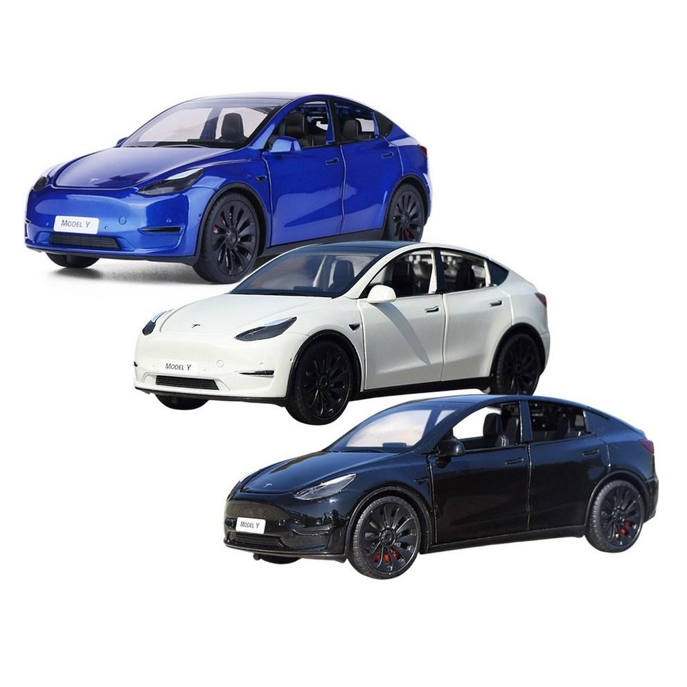 Премиум 1:Литой Модель Tesla Model Y Электромобиль Внедорожник Седан Сплав Инерционная Модель Машинки - Белый