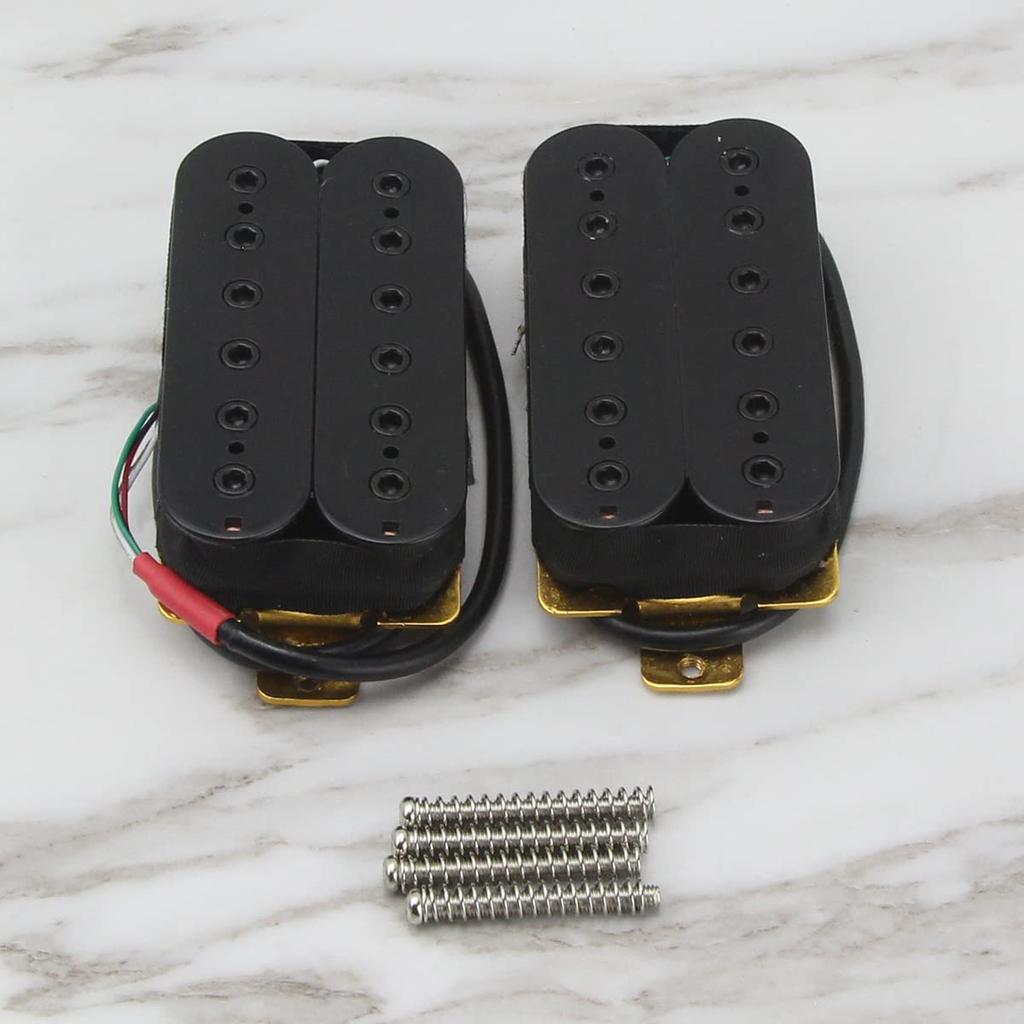 FLEOR комплект звукоснимателей Double Coil Humbucker для электрогитары, замена грифа и бриджа - черный