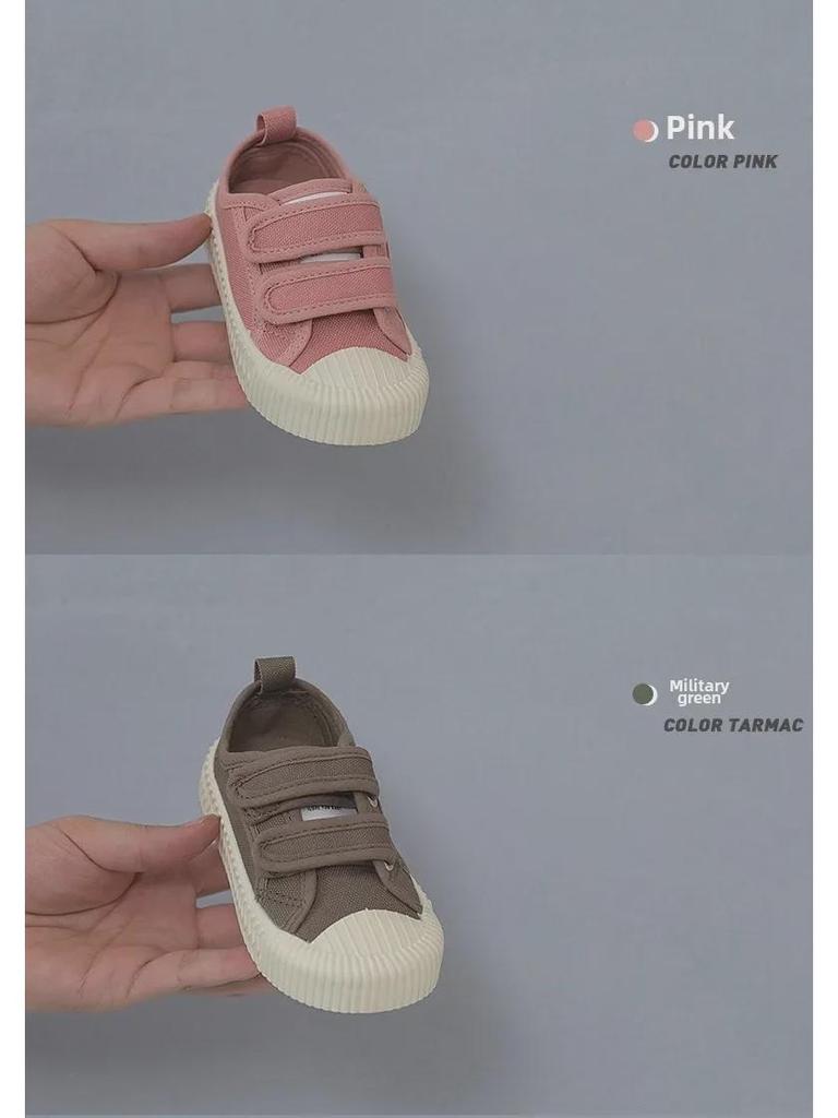 Children's Canvas Velcro Shoes - Soft Sole for Boys and Girls