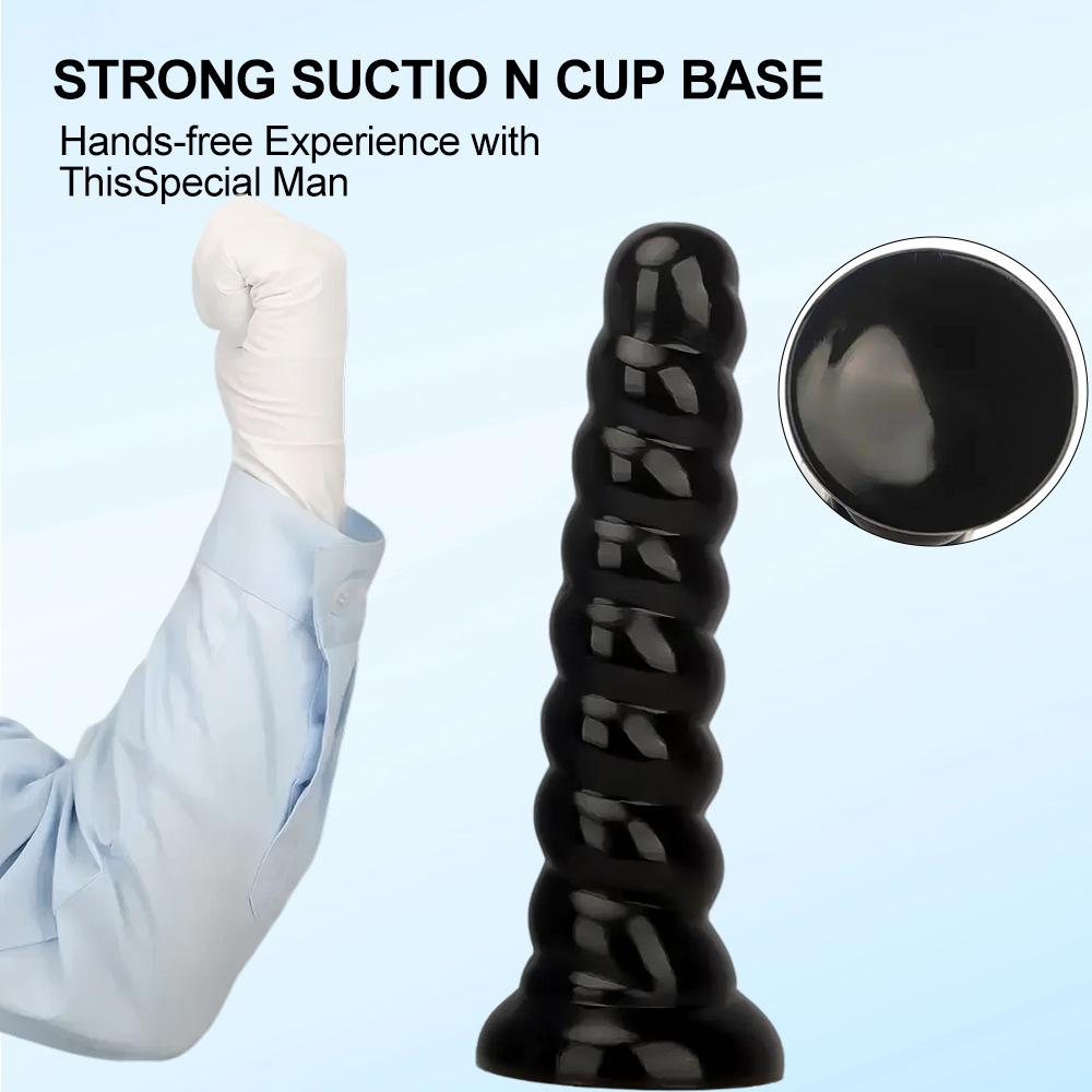 35*7.5cm Large Dildo Butt Plug with Suction Cup Threaded Anal Beads Anal Dildo Fisting Realistic Penis
