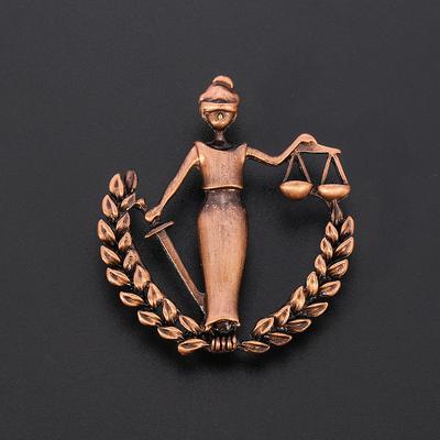 Горячая Распродажа Креативный Металлический Значок Созвездие Весы Весы Личность Хип-хоп Сплав Брошь