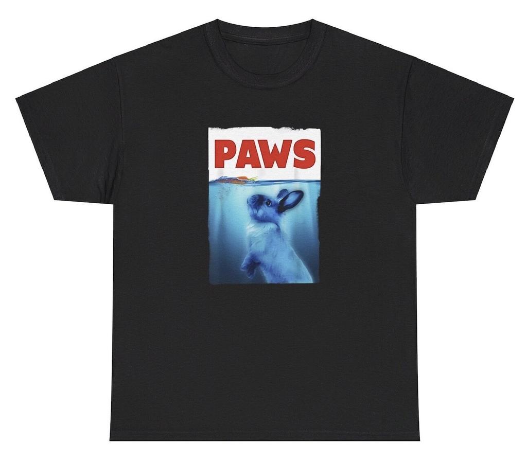 Paws Bunny Parody T Shirt Funny Oddly Specific Animal Lover Silly Humor Tee