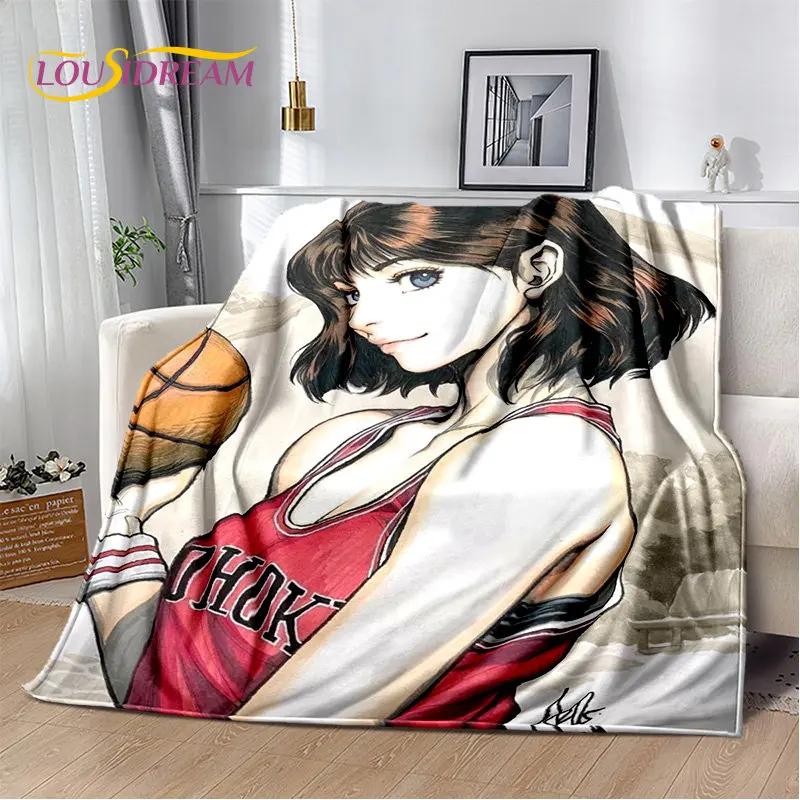 Мягкое плюшевое одеяло с героями мультфильмов Slam Dunk, фланелевое одеяло для гостиной, спальни, кровати, дивана, чехол для пикника Bettdecke