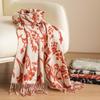 Printed Cashmere Scarf for Women Versatile Fashion Shawl Commuter Warm Neck
