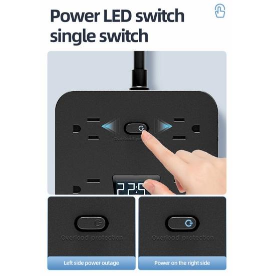 Мощная розетка высокого тока с зарядным устройством, многослотовая конструкция, 16 розеток переменного тока, 3 USB, 2 Type-C, комбинированное зарядное устройство с функцией быстрой зарядки