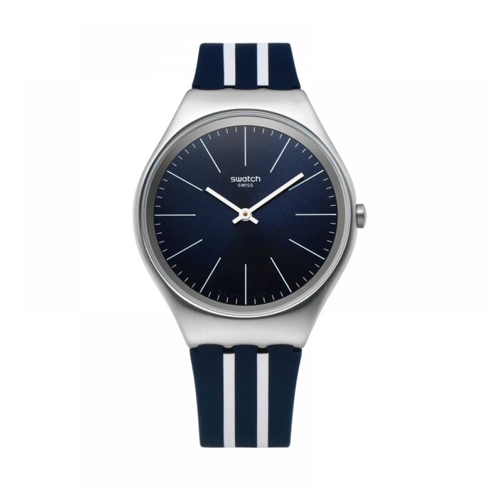 Swatch SyxS106 Кожа Кожасинийжелезный Мужские S Уретановые Часы