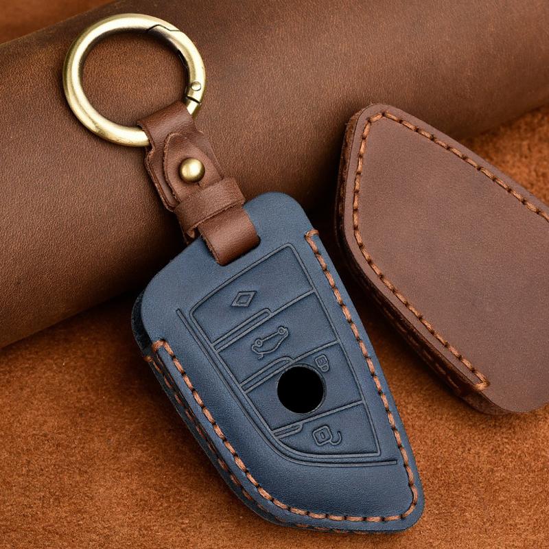 Leather Car Key Case Shell Bag for Bmw F20 G20 G30 X1 X3 X4 X5 G05 X6 X7 G11 F15 F16 G01 G02 F48 Accessories Car Key Case