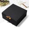 6pcs Black Gift Boxes with Lids and Golden Ribbon Groomsmen Proposal Boxes Craft Boxes for Presents Birthday Wedding Bridesmaid Graduation