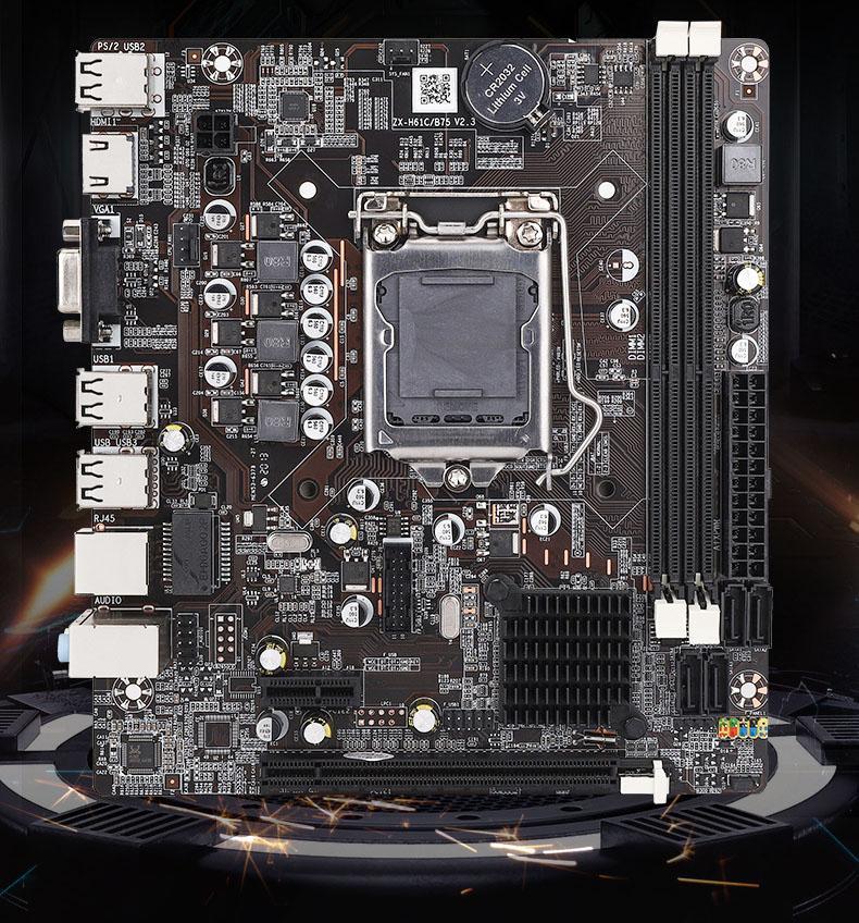Новая материнская плата H61 Материнская плата LGA1155 I33220 Хост Игра Мульти Открытый С HDMI