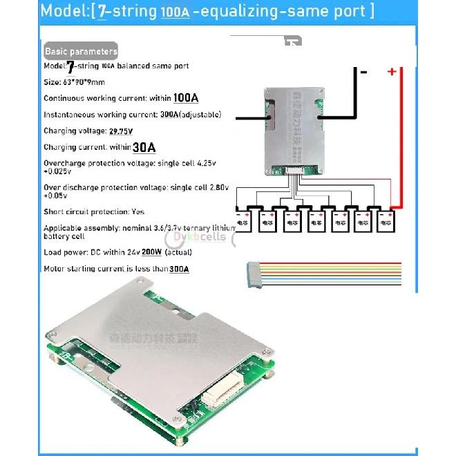 6S 7S 8S 24V 50A 100A 130A Плата защиты литий-ионной батареи Lifepo4 BMS Балансировка электрический инструмент Автодом Инвертор Резервное питание
