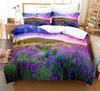 Лавандовый комплект пододеяльника размера кинг, фиолетовые цветы, романтичный изысканный комплект постельного белья для девушек и женщин, набор из 3 предметов с 2 наволочками