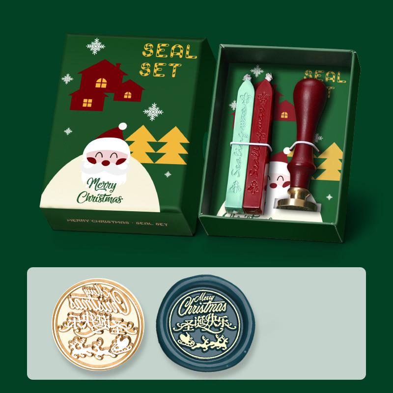 1 комплект ретро креативный DIY рождественский огненный штемпель краска печать головка воск конверт украшение ручной счет